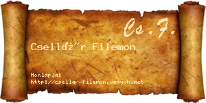 Csellár Filemon névjegykártya